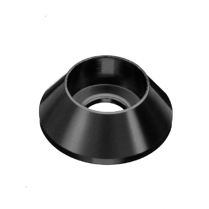 Alextend 50pcs M3 Cone Cup Washers Anodized Aluminum Alloy Screw Gasket Countersunk Washers (Black) - Image 1